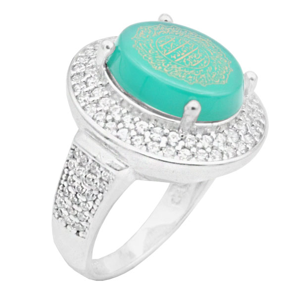 ۴-۱-۱۴۰۳ narjes-green-agate-ring(1) مدل انگشتر حرز امام جواد (ع) عقیق سبز دخترانه شیک
