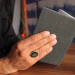 انگشتر عقیق مشکی نقره زنانه و مردانه طرح ستار متوسط + حرز امام جواد (ع) + آیت الکرسی - Image 3