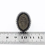 انگشتر عقیق مشکی نقره مردانه طرح ستار بزرگ + حرز امام جواد (ع) + آیت الکرسی - Image 5