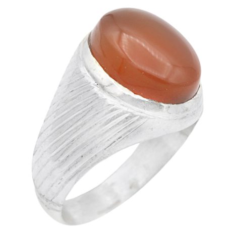 انگشتر عقیق یمنی نقره دست ساز مردانه طرح همایون + حرز امام جواد (ع)