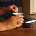 انگشتر عقیق یمنی نقره دست ساز مردانه طرح همایون + حرز امام جواد (ع) - Image 4