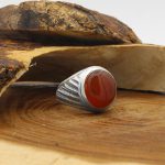 انگشتر عقیق یمنی نقره دست ساز مردانه طرح محسن + حرز امام جواد (ع) - Image 2