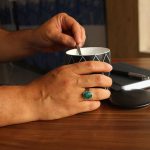 انگشتر عقیق سبز نقره دست ساز مردانه طرح ملک + حرز امام جواد (ع) - Image 4