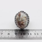 انگشتر عقیق شجر نقره مردانه طرح شیراز - Image 5