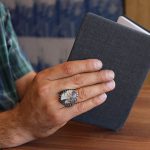 انگشتر عقیق شجر نقره مردانه طرح شیراز - Image 4