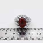 انگشتر عقیق سرخ نقره مردانه طرح یزد - Image 5