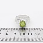 انگشتر زبرجد الماس تراش نقره مردانه دست ساز طرح سامیا - Image 5