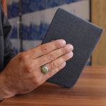 انگشتر زبرجد الماس تراش نقره مردانه دست ساز طرح سامیا - Image 3