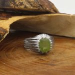 انگشتر زبرجد الماس تراش نقره مردانه دست ساز طرح کیارش - Image 2