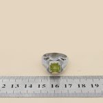 انگشتر زبرجد الماس تراش نقره مردانه دست ساز طرح ایرج - Image 5