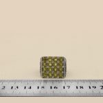 انگشتر زبرجد الماس تراش نقره دست ساز مردانه طرح فاخر فریبرز - Image 5