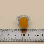 انگشتر شرف الشمس نقره مردانه دست ساز طرح جابر - Image 5