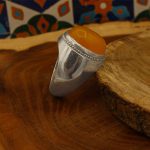 انگشتر شرف الشمس نقره مردانه دست ساز طرح جابر - Image 3