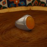 انگشتر شرف الشمس نقره مردانه دست ساز طرح جابر - Image 2