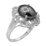 انگشتر حدید صینی نقره زنانه طرح لیا + حکاکی