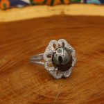 انگشتر حدید صینی نقره زنانه طرح لیا + حکاکی - Image 2