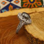 انگشتر حدید صینی نقره زنانه طرح لیا + حکاکی - Image 3