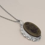 گردنبند یشم نقره زنانه و مردانه طرح دور پیچ عین علی (ع) + حرز امام جواد (ع) - Image 2