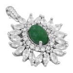 گردنبند یشم نقره زنانه طرح رباب