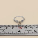 حلقه تک نگین نقره زنانه طرح ساحل - Image 4