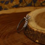 حلقه تک نگین نقره زنانه طرح ساحل - Image 2