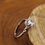 حلقه تک نگین نقره زنانه طرح ملودی - Image 2