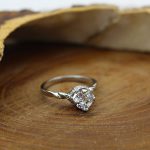 حلقه تک نگین نقره زنانه طرح ملودی - Image 3