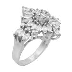 حلقه تک نگین نقره زنانه طرح بهنگار