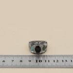 انگشتر چند سنگ نقره مردانه دست ساز طرح پوریا - Image 5