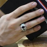 انگشتر چند سنگ نقره مردانه دست ساز طرح پوریا - Image 4