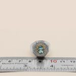 انگشتر توپاز الماس تراش نقره مردانه دست ساز طرح سزار - Image 5