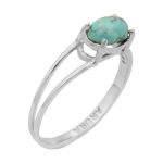 انگشتر فیروزه نیشابوری نقره زنانه طرح ریحانه