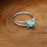 انگشتر فیروزه نیشابوری نقره زنانه طرح ریحانه - Image 3