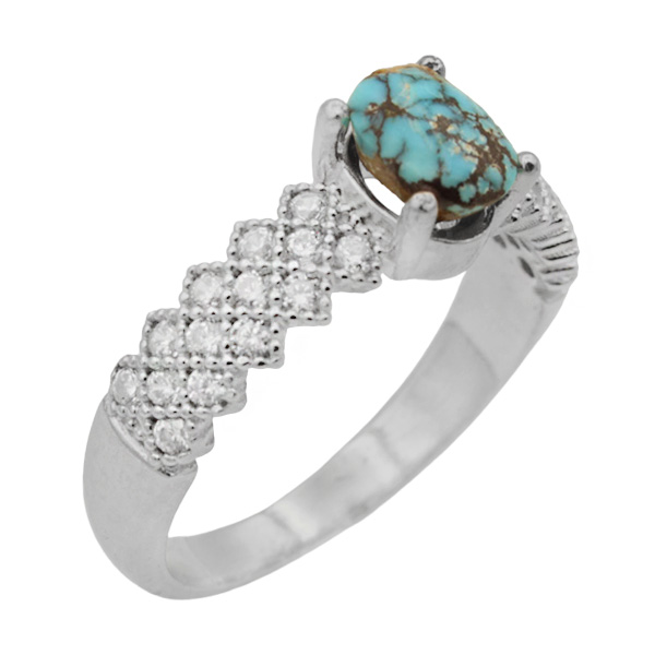 ۲-۱-۳۹۳ turquoise-farangis-woman-ring(1) انواع انگشتر فیروزه دخترانه اصل