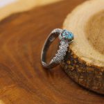 انگشتر فیروزه نیشابوری نقره زنانه طرح فرنگیس - Image 3