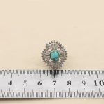 انگشتر فیروزه نیشابوری نقره زنانه طرح مینا - Image 4