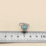 انگشتر فیروزه نیشابوری نقره زنانه طرح مرجان - Image 4