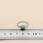 انگشتر فیروزه نیشابوری نقره زنانه طرح باران - Image 4