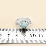 انگشتر فیروزه نیشابوری نقره زنانه طرح افسانه - Image 4