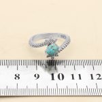 انگشتر فیروزه نیشابوری نقره زنانه طرح رازقی - Image 4