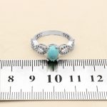 انگشتر فیروزه نیشابوری نقره زنانه طرح حمیده - Image 4