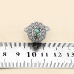 انگشتر فیروزه نیشابوری نقره زنانه طرح هانیه - Image 4