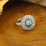 انگشتر فیروزه نیشابوری نقره زنانه طرح هانیه - Image 2