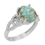 انگشتر فیروزه نیشابوری نقره زنانه طرح مونیکا