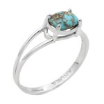 انگشتر فیروزه نیشابوری نقره زنانه طرح آنسه