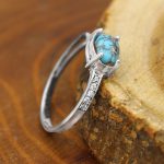 انگشتر فیروزه نیشابوری نقره زنانه طرح آنسه - Image 3