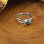 انگشتر فیروزه نیشابوری نقره زنانه طرح آنسه - Image 2