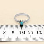 انگشتر فیروزه نیشابوری نقره زنانه طرح آمنه - Image 4