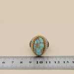 انگشتر فیروزه نیشابوری نقره مردانه طرح یا علی (ع) - Image 5