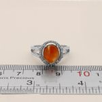 انگشتر عقیق سرخ یمنی نقره زنانه طرح بارانا - Image 4